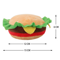 Jouet en peluche 3D pour chien, motif frites de fast-food, avec son, pour l'extérieur