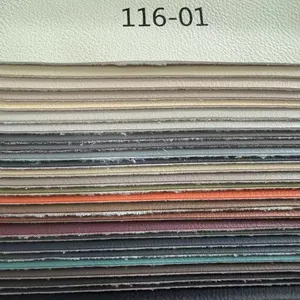 עובי 1.2 מ""מ 116 סדרת PVC עור מצע צמר סיבי פרה עור ספה במלאי 36 צבעים
