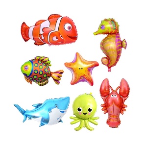 ลูกโป่งฟอยล์อะลูมิเนียมลายสัตว์ทะเลขนาดใหญ่ พิมพ์ลายกราเวียร์ รูปปลาหมึก ม้าน้ำ ปลา สำหรับตกแต่งงานปาร์ตี้วันเกิดธีมชายหาด - Product Image 1