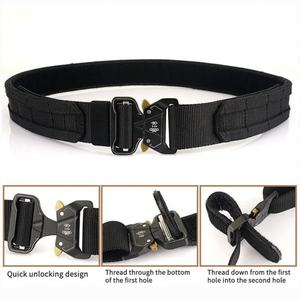 Ceinture tactique robuste en nylon MOLLE de 2 pouces avec boucle à dégagement rapide en métal et découpe laser pour étuis de sécurité - Product Image 2