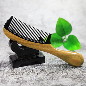 Sandalwood Hair Comb 15 Cm Handmade Ox Horn <b>Massage</b> Comb For Children Adults Pregnant Women Household Use - Product Image 2