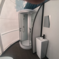 Maison préfabriquée à bulles transparente Préfabriqué Luxe PC Extérieur Igloo Glamping Polycarbonate Géodésique Tente Maison dôme