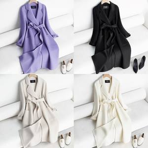 Elegante Cappotto Lungo Retrò da Donna con Cintura, Giacca Invernale in Lana, Taglie Forti - Product Image 3