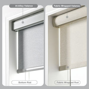 Home <b>Alexa</b> Smart Custom Electric WiFi Remote Control Built-In Blackout Solar Dual Motorized Roller Blinds Shades - Product Image 2