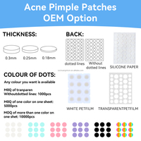 Patchs Hydrocolloïdes Anti-Acné Marque Blanche 36/72, Patchs Points Noirs Personnalisables pour Peaux Claires