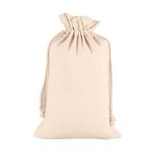 Wholesale Blank Color Canvas Bundle Pocket Custom Tote Bag Environmental protection <b>Drawstring</b> - Product Image 2