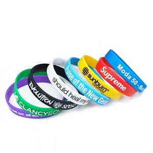 Venta al por mayor libre de logotipo de diseño de goma pulsera de silicona personalizada de fábrica - Product Image 1