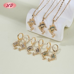 Sommer Neuzugang beliebter Schmuck amerikanisch 18k Zirkon vergoldet Schmuck-Sets für Kinder - Product Image 4