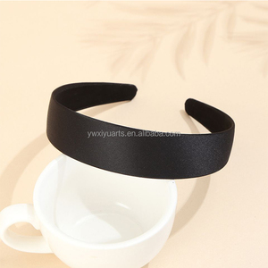 Đen satin Ribbon bao phủ vật làm tóc <span class=keywords><strong>Headband</strong></span> với fascinator lông cho vật làm tóc trang trí - Product Image 2