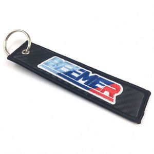 Zhongshan Embroidered Woven Keychain Custom Fabric <b>Keychains</b> Cute <b>Anime</b> Key Chain With Free Design - Product Image 3