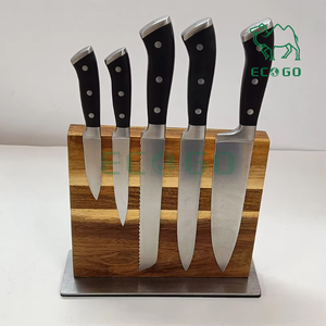 Wood <b>Magnetic</b> Knife <b>Block</b> Double Sided Wooden Magnet Holder Board Storage Stand - Product Image 6