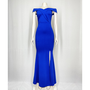 Vente en Gros Robes <span class=keywords><strong>de</strong></span> <span class=keywords><strong>Demoiselle</strong></span> <span class=keywords><strong>d</strong></span>'<span class=keywords><strong>Honneur</strong></span> en Soie, Royales, Moulantes, Bleues Infini, Rouges, Africaines, Longues pour Mariages - Product Image 5