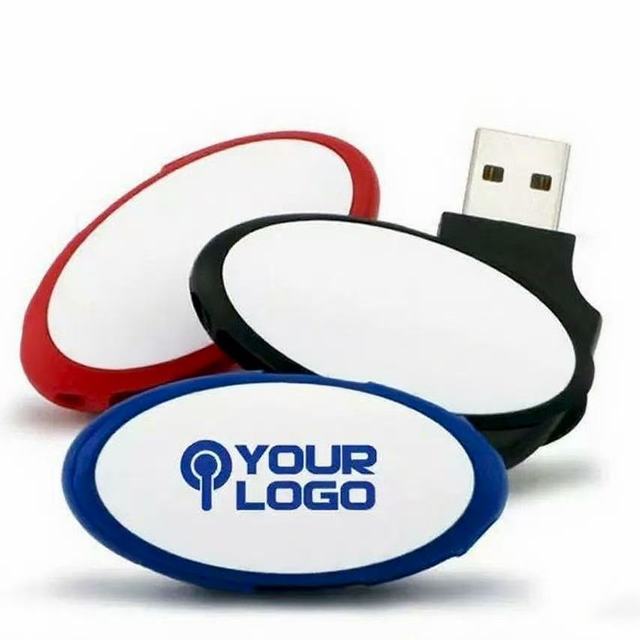 Wholesale Oval Plastic USB Flash Drive, 1G - 1TB, Custom Logo, Business Gift for Corporate Celebration
