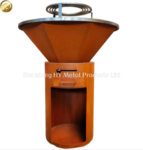Parrilla <span class=keywords><strong>Profesional</strong></span> para Exteriores de Acero Corten con Cajón para Cenizas y Ventilación Ajustable, Brasero para <span class=keywords><strong>Leña</strong></span> - Product Image 2