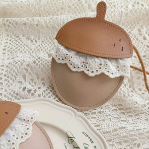 Sac à bandoulière en cuir PU pour enfants, vintage, motif fruits chêne, créatif, fait à la main, style mignon et doux - Product Image 4