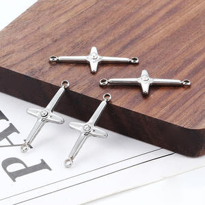 EW-Anillo de <span class=keywords><strong>soldadura</strong></span> de doble cabeza de acero inoxidable pulido, accesorios de adorno de Cruz incrustada de diamante DIbracelet collar pulsera de moda - Product Image 4