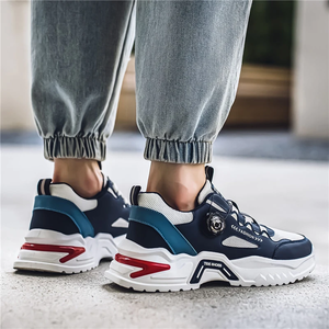 Zapatillas de deporte para hombre, zapatos deportivos de diseñador, moda informal, tela de cuero de microfibra, zapatos de plataforma plana con aumento de altura transpirable 130 - Product Image 5