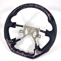 Volant en fibre de carbone forgée rose pour Nissan Patrol Y61 2005-2014
