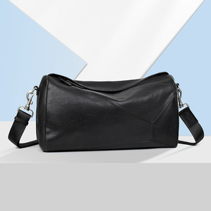Bolso de Hombro Boston de Cuero Genuino para <span class=keywords><strong>Hombre</strong></span> y Mujer, Diseño Geométrico Moderno, Patchwork de Lujo, Logotipo Personalizado, Venta al Por Mayor, Moda Urbana Minimalista - Product Image 2
