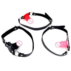MOGlovers <span class=keywords><strong>3</strong></span> couleurs Dildo Mouth <span class=keywords><strong>Gag</strong></span> avec boucle de verrouillage Fixation orale <span class=keywords><strong>Gag</strong></span> pour pénis Fétiche SM Bondage BDSM Jouets sexuels pour couples - Product Image 4