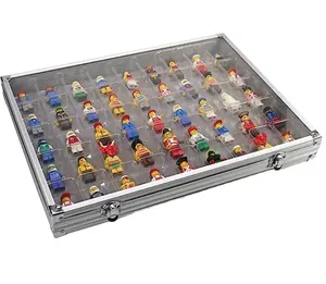 Aluminium Showcase Lego Figurine Display Case - 45 Figurines