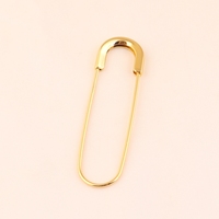 Broche de sécurité en métal doré personnalisée, grande et robuste, en forme de U, pour la mode