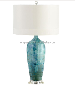 Lámpara de Noche Verde para Sala de Estar con Pantalla Blanca Decorativa para Sala de Estar, Dormitorio, Mesa de Noche - Product Image 5