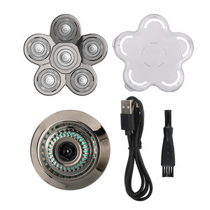 เครื่องโกนหนวดไฟฟ้าสำหรับผู้ชายแบบไร้สายชาร์จไฟได้หัวกระโหลกศรีษะหัว<span class=keywords><strong>โล้น</strong></span>หลังและขาหนีบมีดโกนกันน้ำ - Product Image 3