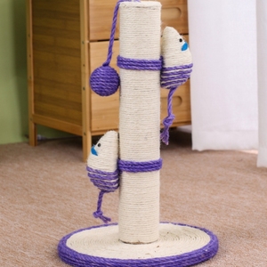 Fabriek Groothandel Wit Interactief Speelgoed Sisal Lint Hoge Kwaliteit Kat Boom Paal Krabber Met Kat Muis Speelgoed - Product Image 2