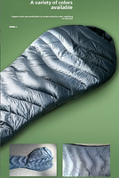 Sac de couchage de type momie en duvet d'oie blanc à 90 % pour adultes, tissu en nylon, léger et portable, équipement de camping d'hiver en plein air