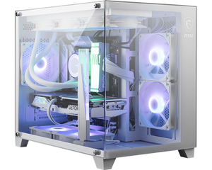 Boîtier Micro ATX transparent <span class=keywords><strong>MSI</strong></span> PAG PANO M100L BLANC pour PC de bureau - Product Image 1