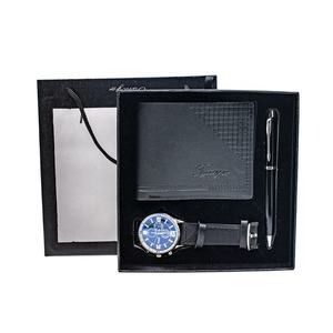 Coffret <span class=keywords><strong>cadeau</strong></span> <span class=keywords><strong>de</strong></span> luxe 3-en-1 <span class=keywords><strong>pour</strong></span> hommes d'affaires comprenant une jolie montre à quartz Portefeuille en cuir Stylo en métal <span class=keywords><strong>pour</strong></span> mariages et promotions - Product Image 1