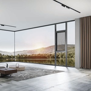 Ventana Abatible de Aluminio Moderna, Insonorizada, para Baño, con Apertura Vertical, <span class=keywords><strong>Triple</strong></span> Vidrio Aislante, Aislamiento Térmico, Ahorro de Energía - Product Image 2