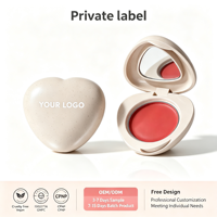 Palette de fard à joues crème naturelle personnalisée OEM, multi-usages pour les lèvres et le visage, végane, imperméable, hydratante, soyeuse, palette de fard à joues à étiquette privée