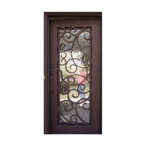 Double porte moderne en fer forgé pour la maison Porte en verre design pour la maison Bureau Porte en fer français design à coupure thermique - Product Image 5