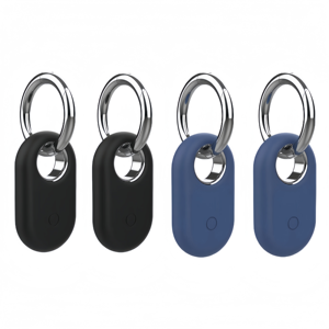 [Paquete de 4] Soporte SmartTag2 para Samsung <span class=keywords><strong>Galaxy</strong></span> <span class=keywords><strong>SmartTag</strong></span> 2 con llavero, funda para llavero para collar de Mascota, bolso para llaves, equipaje - Product Image 1