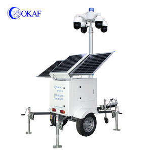 Trailer Kamera Surya Nirkabel Trailer Pengawasan Bergerak dengan Kamera <span class=keywords><strong>CCTV</strong></span> 2MP untuk Lokasi Konstruksi Tempat Parkir - Product Image 4