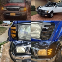 Feux de coin LED OVOVS avec lentille fumée, clignotants latéraux ambre, étanches IP67 pour Toyota Tacoma Pickup 2001-2004
