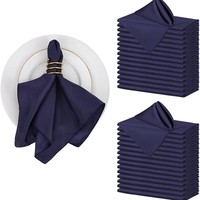Servilletas de Tela Desechables de Estilo Moderno Hechas a Mano en Rosa Claro, Reutilizables de Poliéster para el Hogar, Eventos Empresariales, Restaurantes
