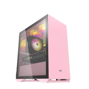 darkFlash PC Gaming Case ATX Support M-ATX/ITX Cabinet Grid Mesh Front Panel Door Opening Tempered Glass 240mm Water Cooler