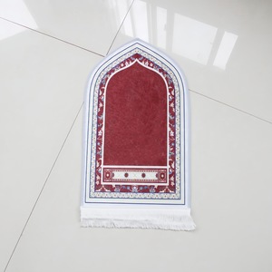 Soft and Plush <b>Prayer</b> <b>Mat</b> with Tassels Printed Crystal Velvet Living Room Carpet for Absorption and Comfort - Product Image 3