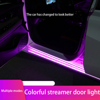 Auto-Pedal-Softstreifenbeleuchtung mit Warnfunktion, fließende, APP-gesteuerte, farbenfrohe Lichter, 12V, 1,2M