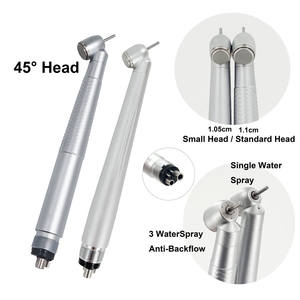 4-gaats hogesnelheids tandheelkundige turbine met keramische lagers, steriliseerbaar, met meerdere kopopties - Product Image 5