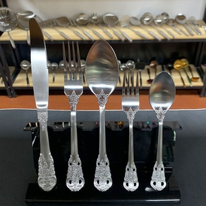 Bộ đồ lót bằng thép không gỉ retro phong cách Châu Âu thân thiện với môi trường xuyên biên giới dao nĩa muỗng trà sáng tạo bền vững - Product Image 4