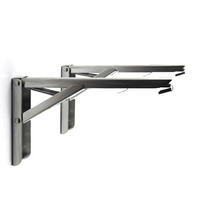 Support de table triangulaire pliable en acier inoxydable, accessoire de quincaillerie, support de tablette, cloison, trépied pliant de type F