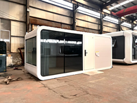 Cabine de jardin respirante de haute qualité en forme de pomme jaune, bureau moderne préfabriqué, mini-maison pour adultes, idéale pour hôtel/villa