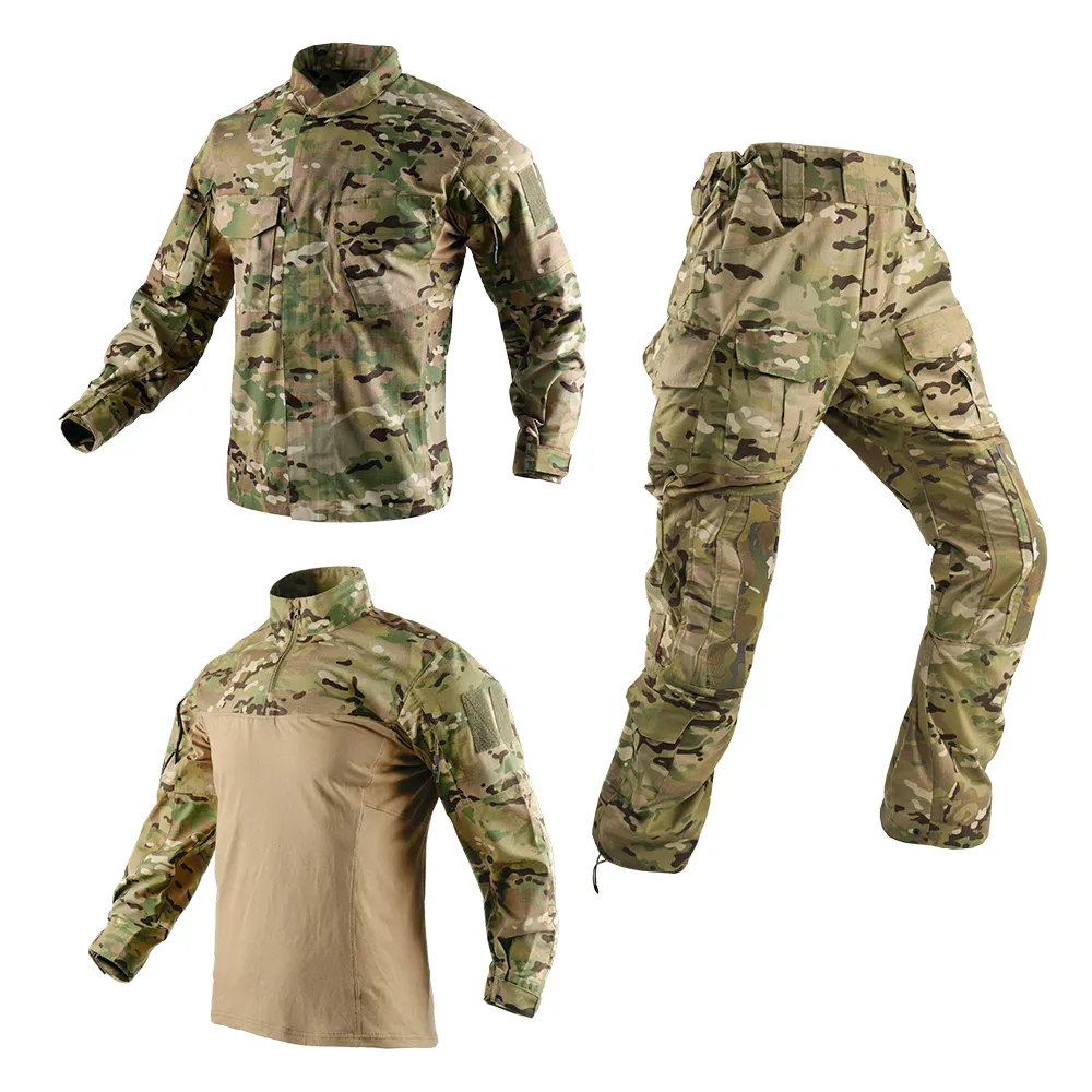 Uniforme tático de caça, uniforme camuflado, camisa tática para homens, jaqueta de combate, roupas táticas