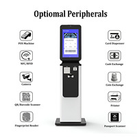 Sistema de Kiosco de Pago con Pantalla Táctil de 21.5 Pulgadas para Gestión de Colas, con Lector de Códigos de Barras y SDK para Centros de Servicio Gubernamentales
