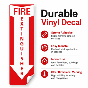 Señalización de Extintor de Incendios con Impresión UV Especializada, Etiqueta de Seguridad Luminosa que Brilla en la Oscuridad, Adhesivo de Advertencia de Seguridad Industrial - Product Image 6