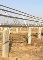 Support de montage de panneau solaire en acier galvanisé à chaud à poteau unique avec résistance au vent de 56 m/s et résistance à la neige de 2,4 kN/m pour utilisation hors réseau